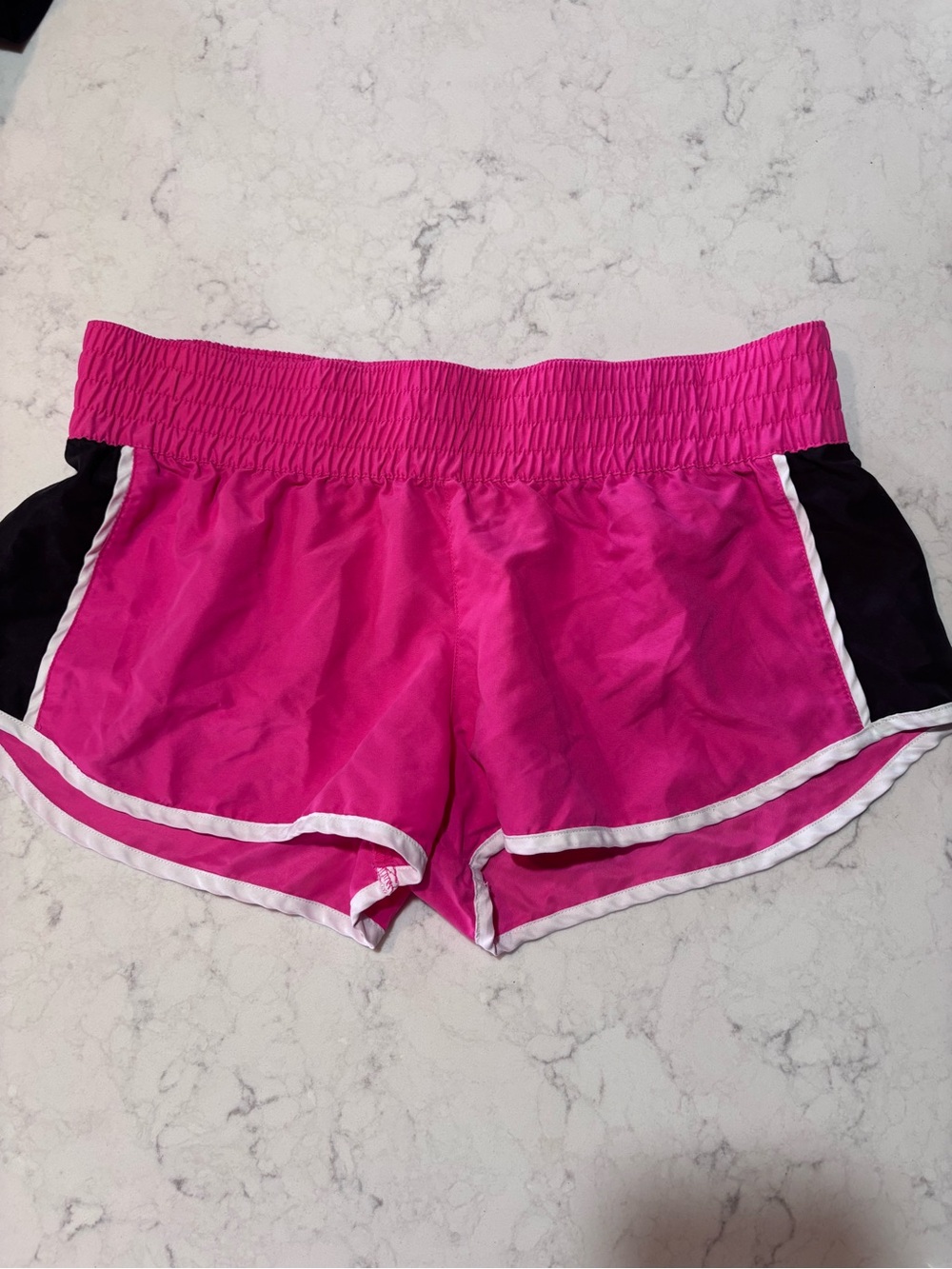 Xhilaration Bright Pink Athletic Shorts with Black Side Panels